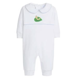 NEW LITTLE ENGLISH kids' crochet playsuit in caterpillar